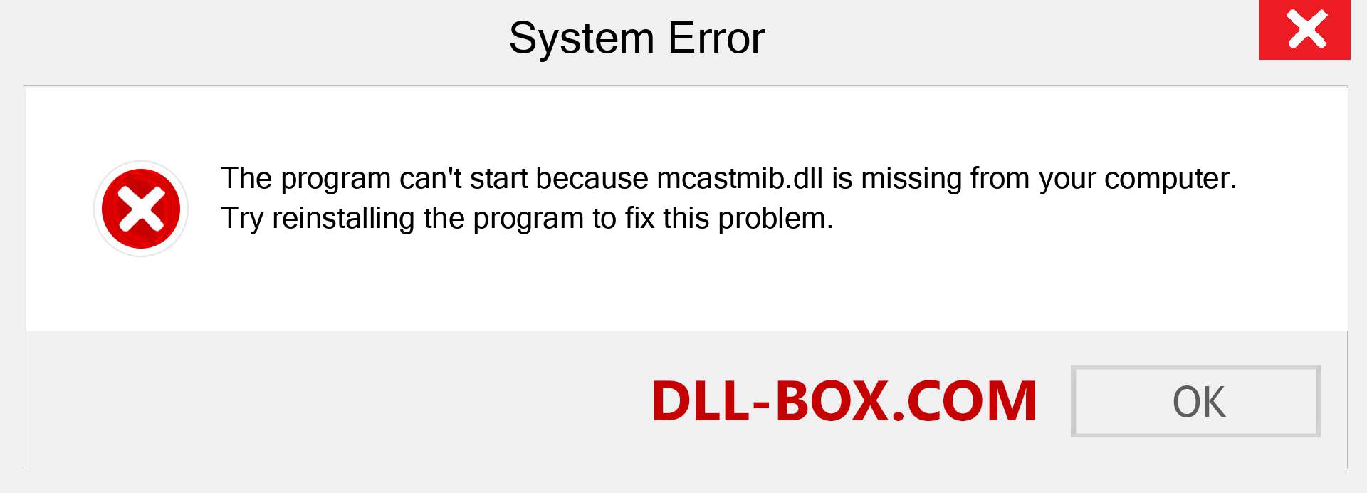  mcastmib.dll file is missing?. Download for Windows 7, 8, 10 - Fix  mcastmib dll Missing Error on Windows, photos, images
